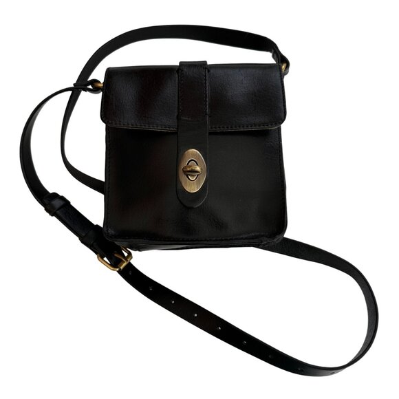 Kelsi Dagger Black Crossbody with Gold Clasp - Picture 3 of 16